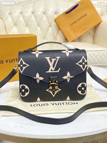 2021 Louis vuitton original calfskin pochette metis M45773 black