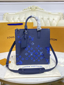 2021 Louis vuitton original calfskin sac plat handbag M57843 blue