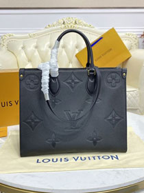 2021 Louis vuitton original embossed calfskin onthego mm M45595 black