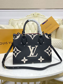 2021 Louis vuitton original embossed calfskin onthego pm M45659 black