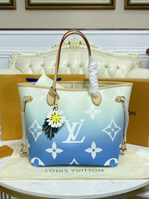 2021 Louis vuitton original monogram giant canvas neverfull mm M45678 blue
