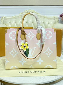 2021 Louis vuitton original monogram giant canvas onthego gm M57641 pink