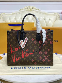 2021 Louis vuitton original monogram onthego mm handbag M45888 black