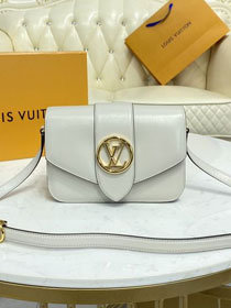 2021 louis vuitton original calfskin pont 9 bag M55946 white