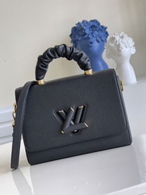 2021 louis vuitton original calfskin twist mm handbag M58689 black