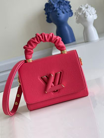 2021 louis vuitton original calfskin twist pm handbag M58691 rose red