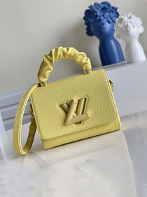 2021 louis vuitton original calfskin twist pm handbag M58571 light yellow