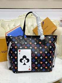 2021 louis vuitton original game on monogram neverfull mm M57483 black