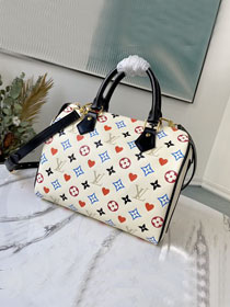 2021 louis vuitton original game on monogram speedy 25 M57466 white