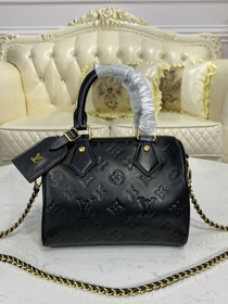 2021 louis vuitton original embossed lambskin speedy BB M57111 black