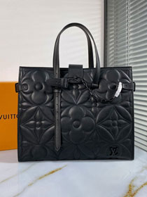 2021 louis vuitton original lambskin tote hand bag M60725 black