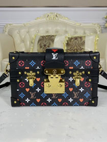 2021 louis vuitton original monogram canvas game on petite malle M57454 black