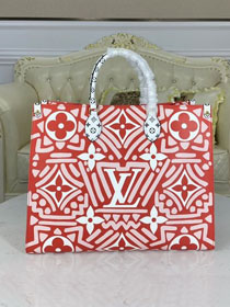2021 louis vuitton original monogram giant canvas onthego tote gm M45357 red&white