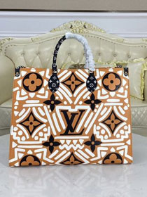 2021 louis vuitton original monogram giant canvas onthego tote gm M45359 caramel