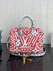 2021 louis vuitton original monogram giant canvas speedy 25 M56589 red