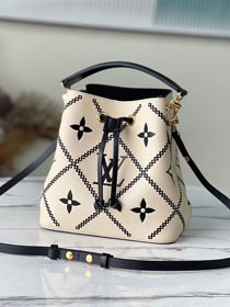 2022 Louis vuitton original calfskin neonoe bucket bag mm M46023 white