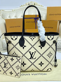 2022 Louis vuitton original calfskin neverfull mm M46039 white