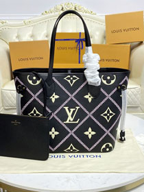2022 Louis vuitton original calfskin neverfull mm M46040 black