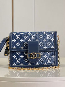 2022 Louis vuitton original denim dauphine mm M59631 blue