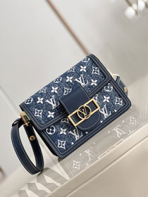 2022 Louis vuitton original denim dauphine pm M59716 blue