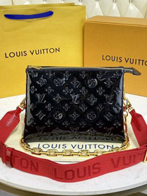 2022 Louis vuitton original vernis leather coussin pm bag M57790 black
