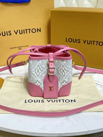 2022 louis vuitton original textile mini bucket bag M81112 pink