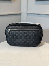 Louis vuitton damier infini calfskin ambler bumbag N41288 black