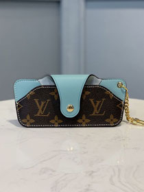 Louis vuitton monogram canvas glasses case blue GI0375 blue