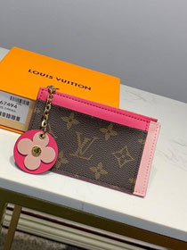 Louis vuitton monogram card holder M67494 pink