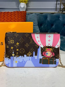Louis vuitton monogram double zippy pochette M67561