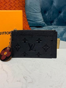 Louis vuitton monogram empreinte zipped card holder m68338 black