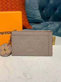 Louis vuitton monogram empreinte zipped card holder m68338 grey