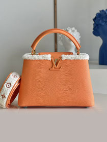 Louis vuitton original calfskin capucines BB handbag M59267 orange