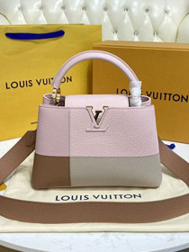 Louis vuitton original calfskin capucines BB handbag M59269 pink