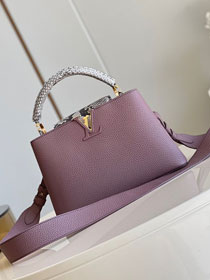 Louis vuitton original calfskin capucines BB handbag M80071 light purple