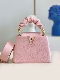 Louis vuitton original calfskin capucines mini handbag M48865 pink