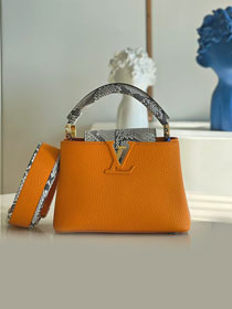 Louis vuitton original calfskin capucines mini handbag M55986 orange