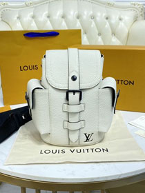 Louis vuitton original calfskin christopher XS backpack M58493 white