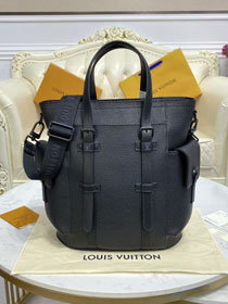 Louis vuitton original calfskin christopher tote M58479 black