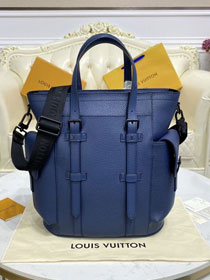 Louis vuitton original calfskin christopher tote M58479 blue