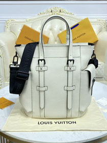 Louis vuitton original calfskin christopher tote M58479 white