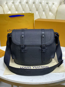 Louis vuitton original calfskin messenger bag M58476 black