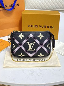 Louis vuitton original calfskin mini pochette accessoires M81140 black