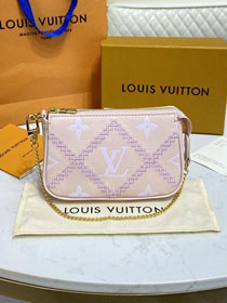 Louis vuitton original calfskin mini pochette accessoires M81140 pink