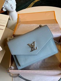 2020 Louis vuitton original calfskin mylockme bb bag M56377 light blue