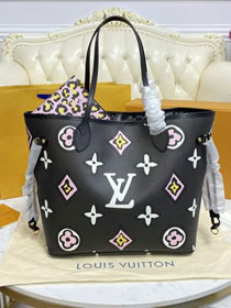 Louis vuitton original calfskin neverfull mm M45818 black