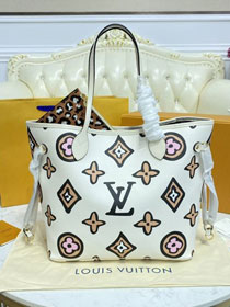 Louis vuitton original calfskin neverfull mm M45819 white