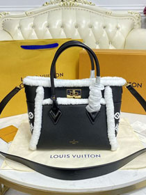 Louis vuitton original calfskin on my side tote pm M58918 black