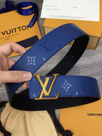 Louis vuitton original calfskin pyramide 40mm belt M0121T blue
