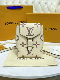 Louis vuitton original calfskin tiny backpack M80783 white
